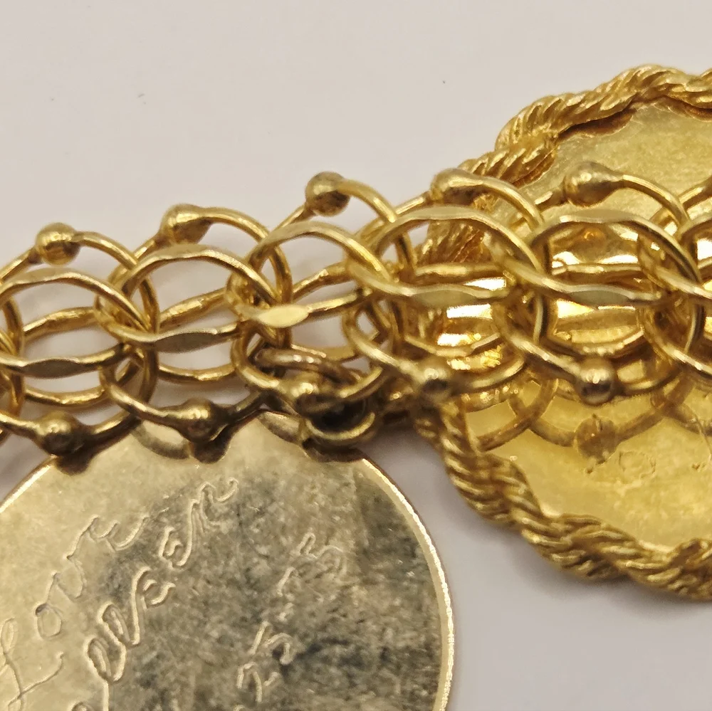 Vintage 1/20 12K G.F Charm Bracelet, Earrings And Pendent With Charm Lot Estate - Picture 13 of 16